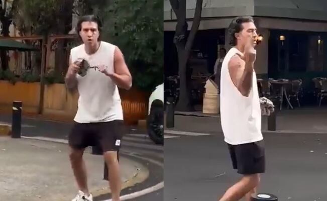 VIDEO: Captan a corredor agrediendo a peatones que le “bloqueaban” el paso en la Condesa; lo apodan “Lord Ven”