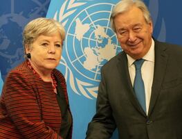 Alicia Bárcena, entre las favoritas para suceder a Guterres en la ONU; podría ser la primera mujer en dirigirla
